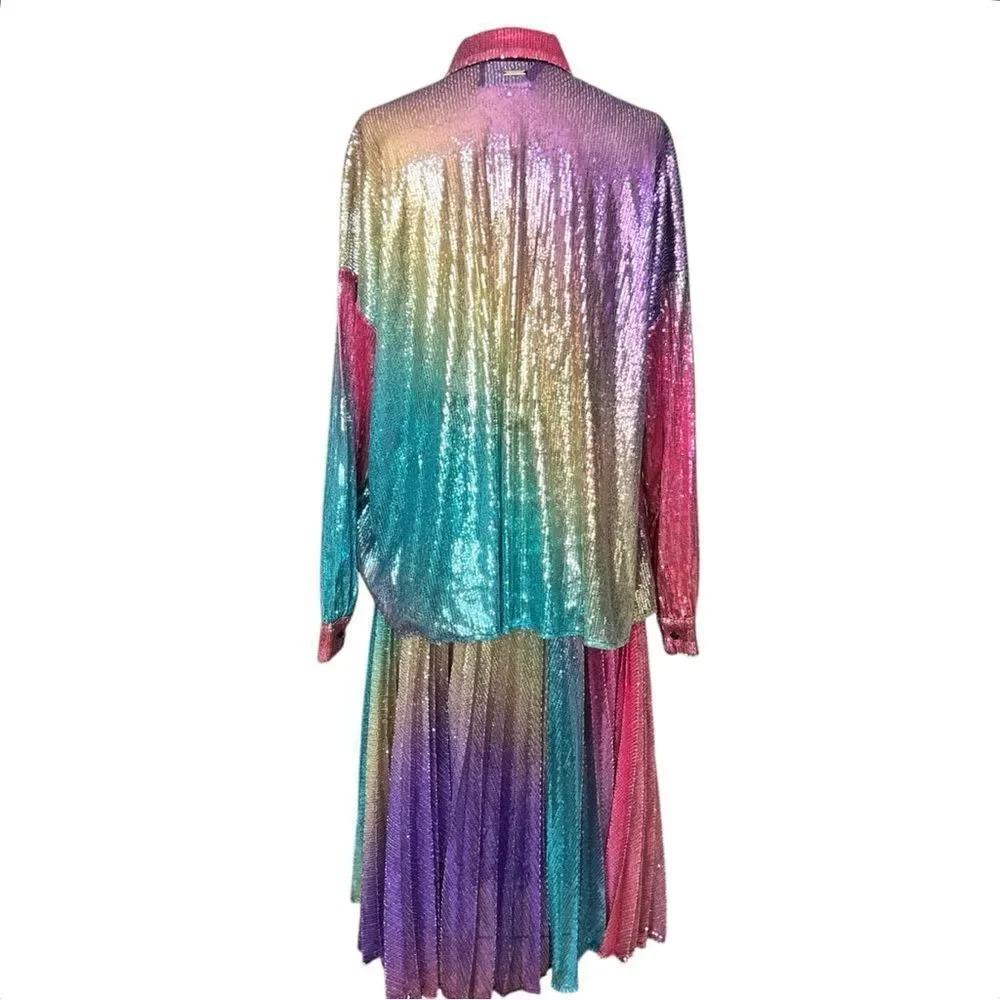 Marco Bologna Multicolored Sequin Dress Size M